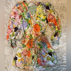Alice + Olivia Antonette Floral Print Minidres